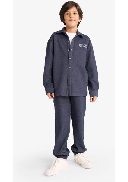 Erkek Çocuk Oversize Geniş Kalıp Beli Lastikli Eşofman Altı G3274A825WN