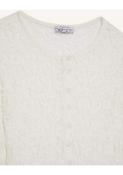 Fitted Bisiklet Yaka Dantel Hırka G3141AX25AU