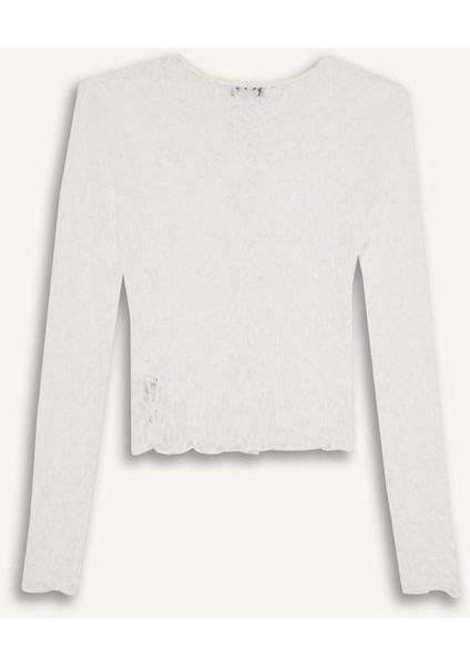 Fitted Bisiklet Yaka Dantel Hırka G3141AX25AU