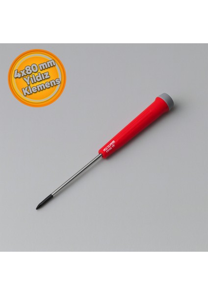 Izeltaş Opak Seri 4X80 mm Klemens Tornavida Yıldız