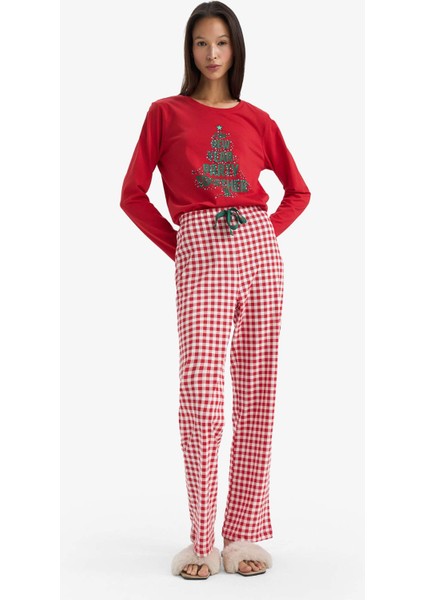 Yılbaşı Temalı Regular Fit Uzun Kollu Üst Uzun Alt G0232AX25WN