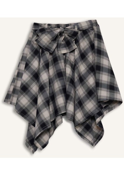 Kız Çocuk Asimetrik Kareli Etek G1897A825AU