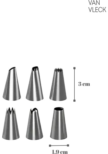 8 Parça Krema Torbası Duy Seti – 6 Farklı Şekilli Duy ve 2 Bağlantı Başlığı, Pasta Süsleme Aparatı fiyatları