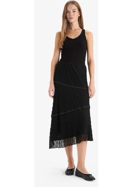 A Kesim Normal Bel Dantel Midi Etek G3291AX25AU