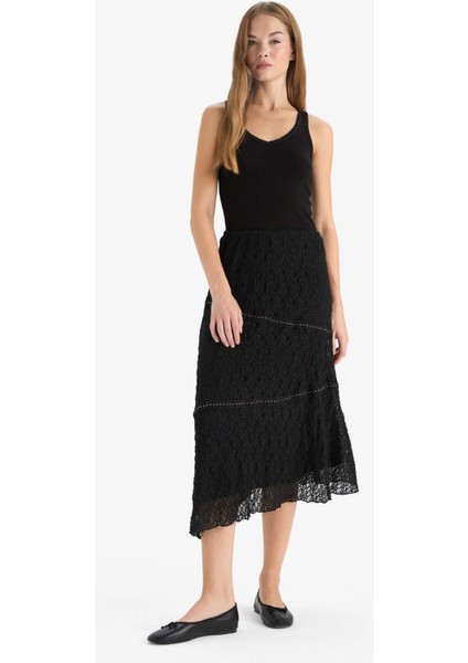 A Kesim Normal Bel Dantel Midi Etek G3291AX25AU
