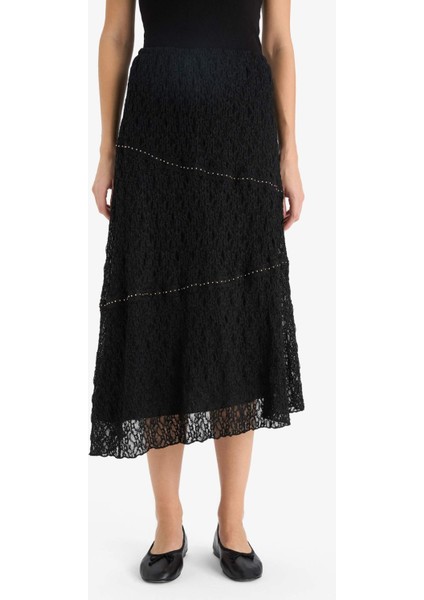 A Kesim Normal Bel Dantel Midi Etek G3291AX25AU