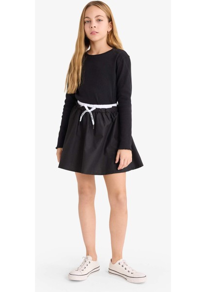 Kız Çocuk Beli Lastikli Twill Etek G3231A825AU