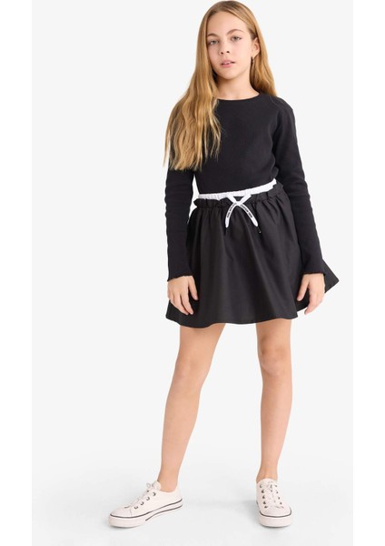 Kız Çocuk Beli Lastikli Twill Etek G3231A825AU