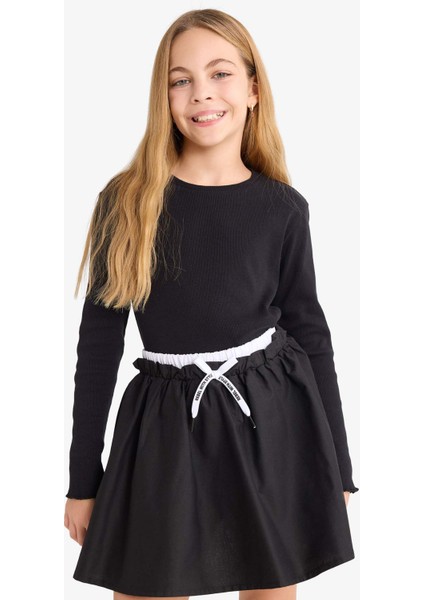 Kız Çocuk Beli Lastikli Twill Etek G3231A825AU