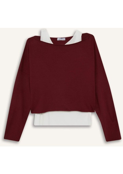 Regular Fit Kayık Yaka Modal Sweatshirt G3333AX25WN