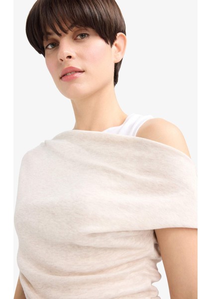 Slim Fit Dar Kesim Tek Omuzlu Ribana Kısa Kollu Tişört G0316AX25AU