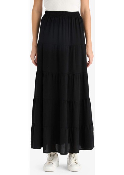 A Form Normal Bel Krinkıl Viskon Maxi Etek G3071AX25AU