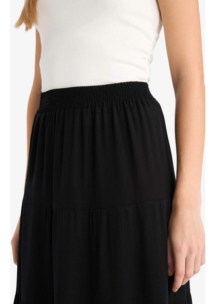 A Form Normal Bel Krinkıl Viskon Maxi Etek G3071AX25AU