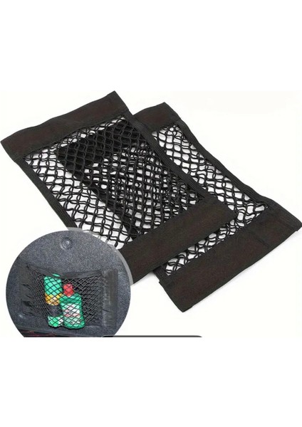 Dağınıklığa Son! Bagaj/koltuk Arkası Için Güçlü Cırtlı File Cep - Eşya Sabitleyici Organizer modelleri