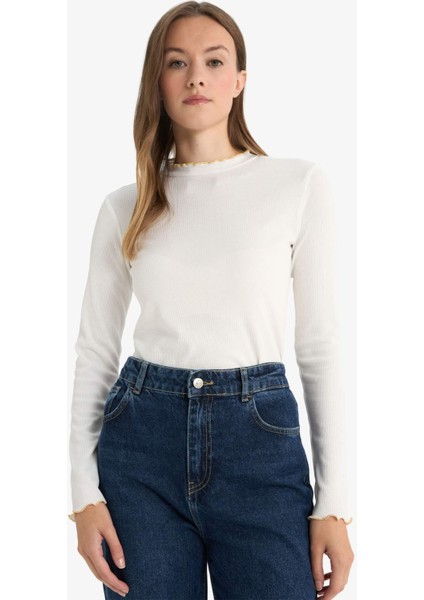 Fitilli Kaşkorse Uzun Kollu Tunik