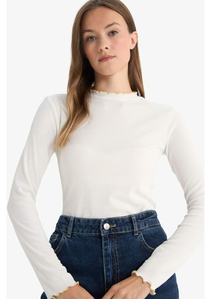 Fitilli Kaşkorse Uzun Kollu Tunik