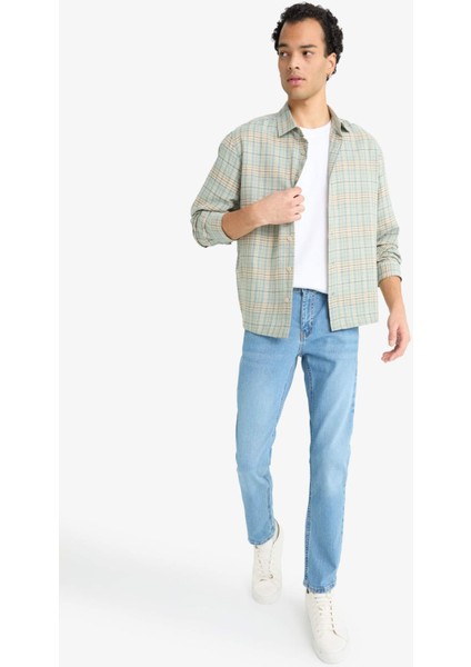 Boxy Fit Kareli Uzun Kollu Gömlek G3717AX25AU