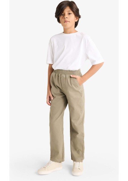 Erkek Çocuk Beli Lastikli Gabardin Pantolon G3642A825AU