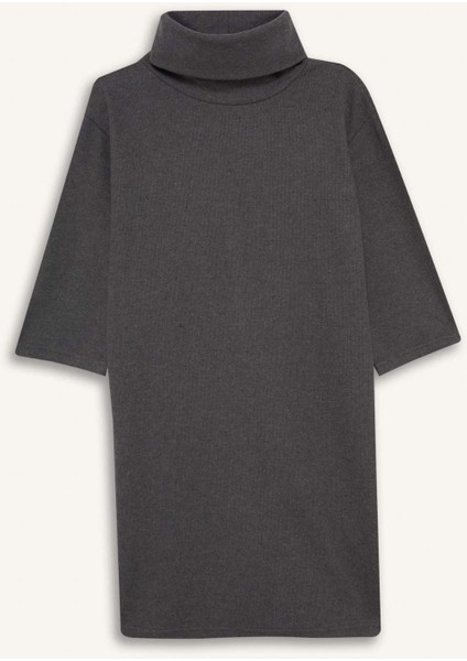 Balıkçı Yaka Yarım Kollu Mini Elbise G3793AX25WN