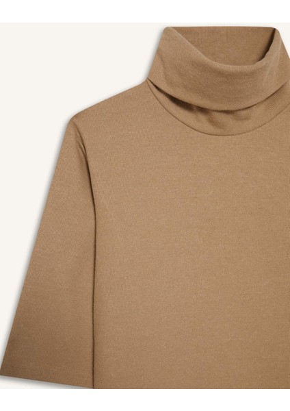 Balıkçı Yaka Yarım Kollu Mini Elbise G3793AX25WN