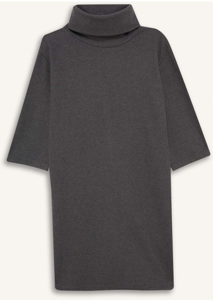 Balıkçı Yaka Yarım Kollu Mini Elbise G3793AX25WN