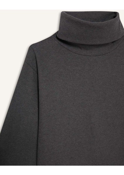 Balıkçı Yaka Yarım Kollu Mini Elbise G3793AX25WN