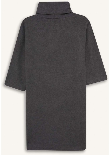 Balıkçı Yaka Yarım Kollu Mini Elbise G3793AX25WN