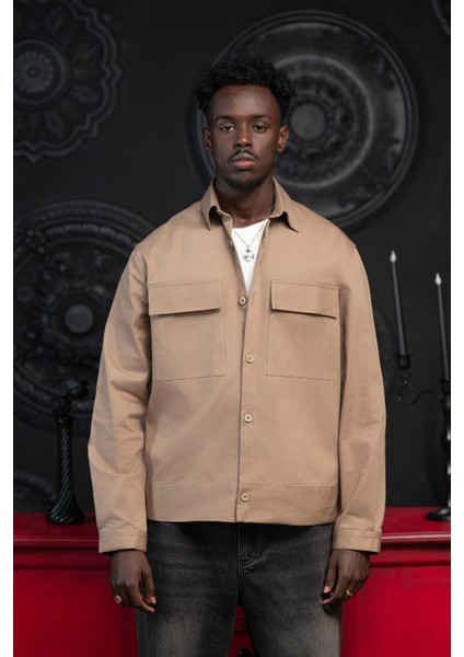 Oversize Çift Kapak Cepli Ince Kanvas Kumaş Astarsız Gömlek modelleri
