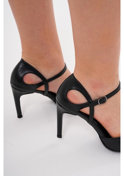 8,5 cm Ince Topuklu Kadın Siyah Stiletto Topuklu Ayakkabı fırsatları