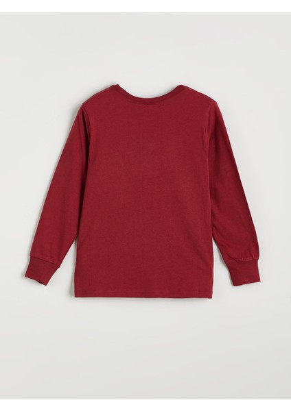 Yeni Sezon Bisiklet Yaka Harry Potter Baskılı Erkek Çocuk Pijama Takımı modelleri