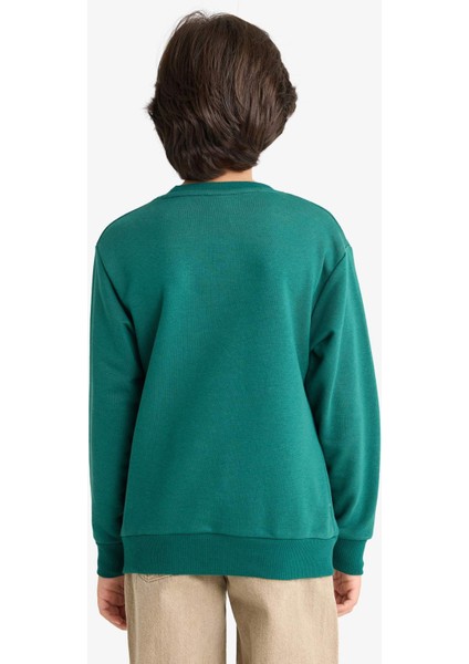 Erkek Çocuk Bisiklet Yaka Baskılı Sweatshirt G3850A825WN