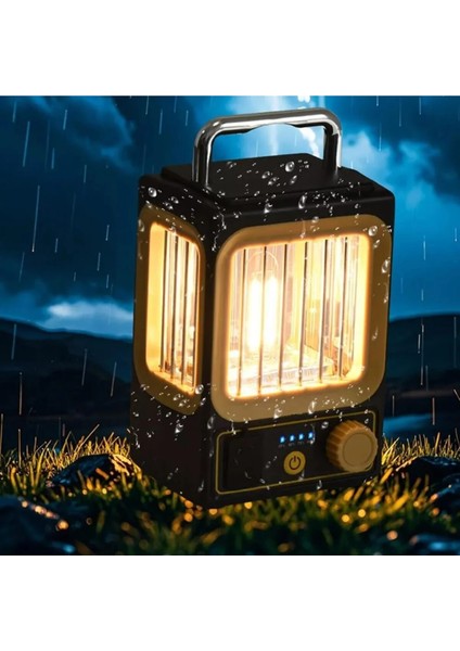 Kamp Lambası Su Geçirmez Şarj Edilebilir Taşınabilir Dayanıklı Kamp Gece Lambası