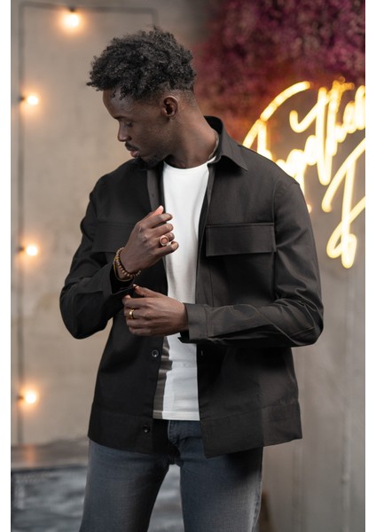 Oversize Çift Kapak Cepli Ince Kanvas Kumaş Astarsız Gömlek fiyatları