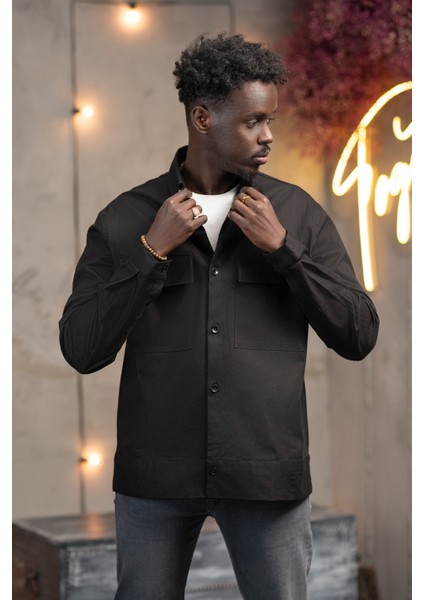 Oversize Çift Kapak Cepli Ince Kanvas Kumaş Astarsız Gömlek modelleri