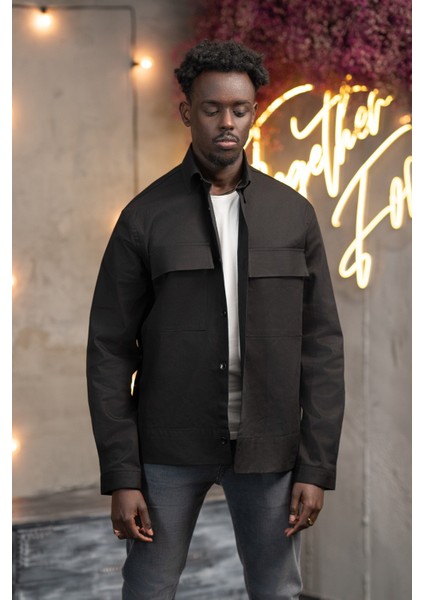 Oversize Çift Kapak Cepli Ince Kanvas Kumaş Astarsız Gömlek fırsatları