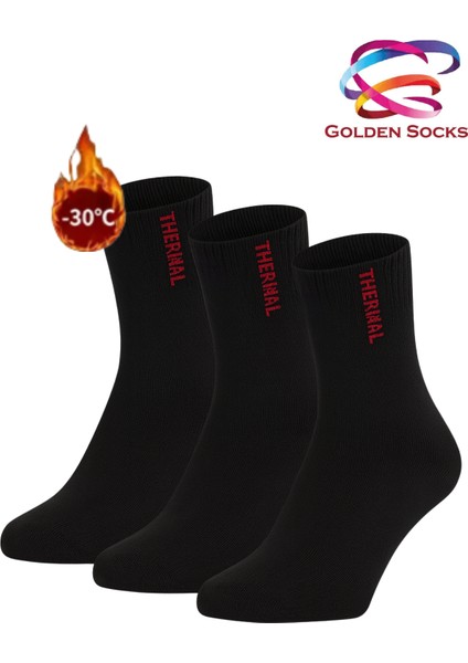 Uzun Konç Soğuğa Dayanıklı 3 Çift Isı Geçirmez Termal Kışlık Yün Çorap