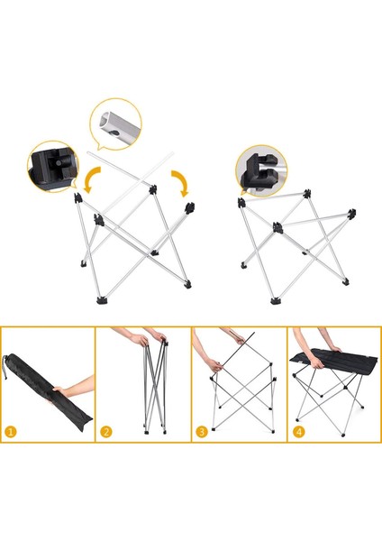 Ultralight Katlanır Kamp Masası, Piknik, Balıkçılık, Motor Için Kompakt Orta - Grafiti Toys