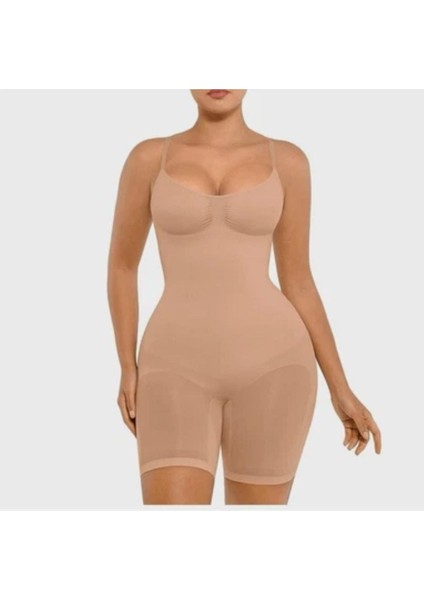 Sensil Kadın Sütyensiz ve Dikişsiz Inceltici Paçalı Body , Karın Kontrolü ve Inceltici Etki Için Tasarlanmış Şekillendirici Iç Çamaşırları