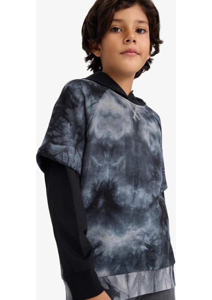 Erkek Çocuk Kapüşonlu Batik Desenli Sweatshirt G4988A825WN