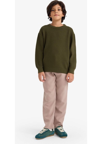 Erkek Çocuk Bisiklet Yaka Triko Kazak G4608A825CW