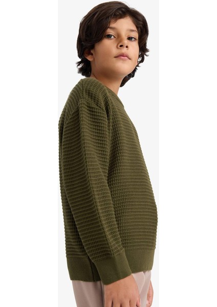 Erkek Çocuk Bisiklet Yaka Triko Kazak G4608A825CW