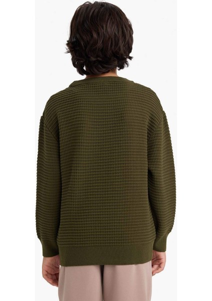 Erkek Çocuk Bisiklet Yaka Triko Kazak G4608A825CW