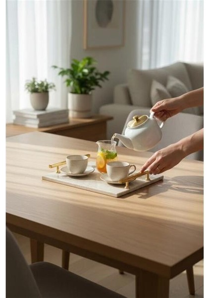 Traverten Altın Florya 30X20 cm Tepsi modelleri