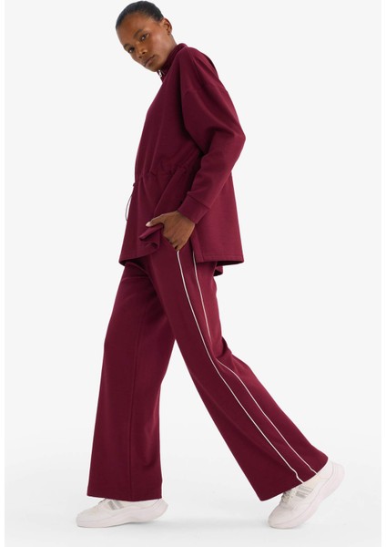 Fit Wide Leg Cepli Geniş Paça Uzun Boy Modal Sporcu Pantolon