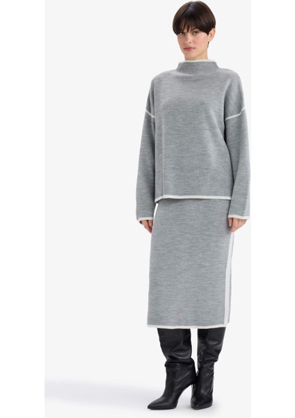 Kalem Midi Triko Etek