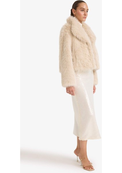 A Kesim Normal Bel Payetli Kumaş Etek G4363AX25AU