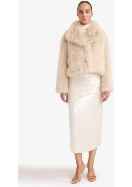 A Kesim Normal Bel Payetli Kumaş Etek G4363AX25AU