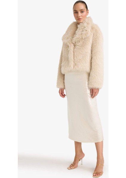 A Kesim Normal Bel Payetli Kumaş Etek G4363AX25AU