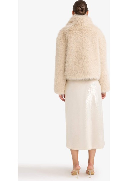 A Kesim Normal Bel Payetli Kumaş Etek G4363AX25AU