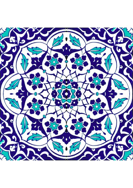 20x20 Cm Ac 92 Osmanlı Mavi Beyaz Kütahya Çini Karo
